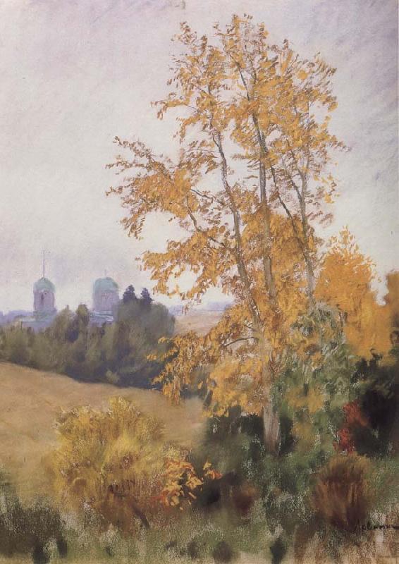 Levitan, Isaak Antumn Landscape with Church oil painting image